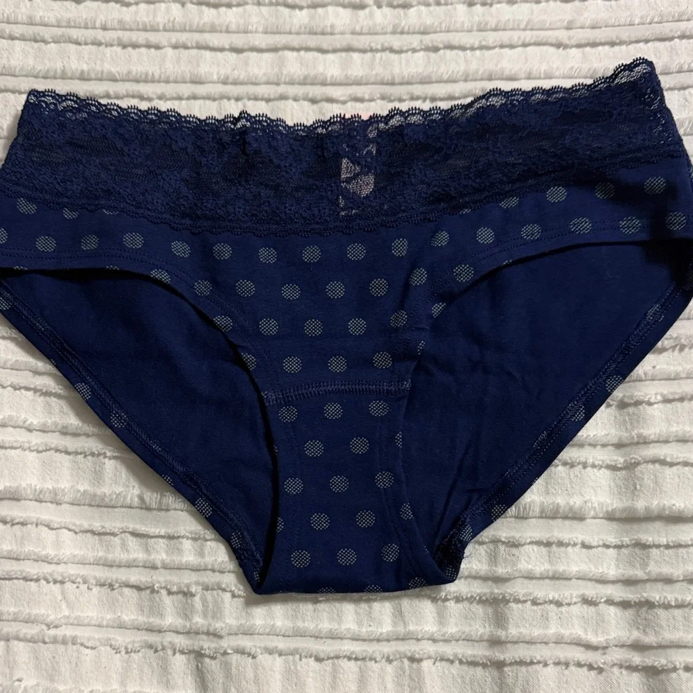 Victoria's Secret Navy Blue Polka Dot Panties - Picture 2 of 4
